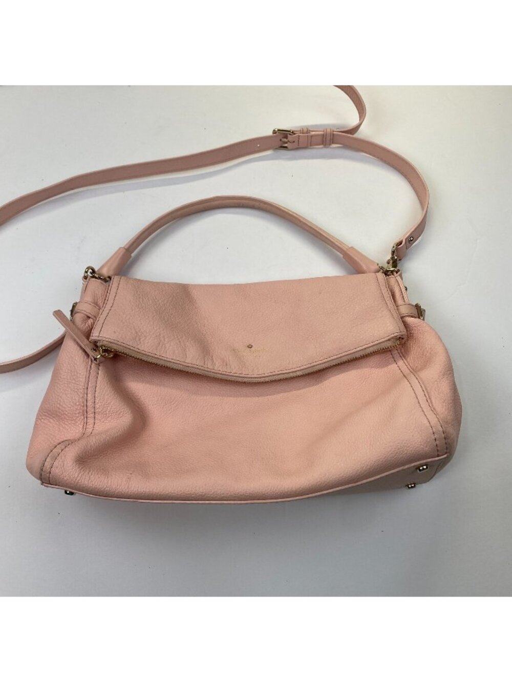 Light Pink Pebbled "Kate Spade" Crossbody Bag And DustBag - Picture 1 of 16